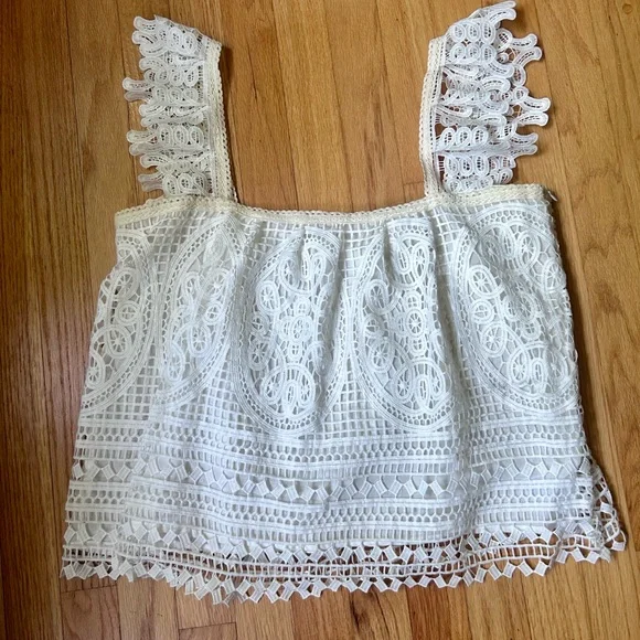 In Bloom White Lace Blouse - Picture 1 of 4